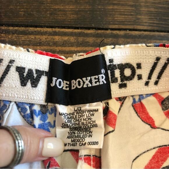 Vintage Flag 4th off July Shorts Men’s L Joe Boxer Patriotic Smile Graphic Glow - Picture 3 of 11